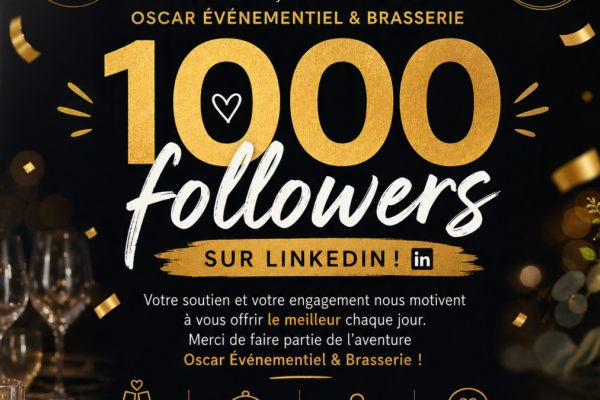 Un immense MERCI à nos 1000 followers sur LinkedIn